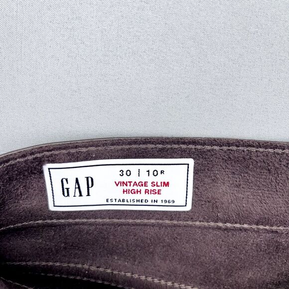 GAP faux leather Skinny Pants - Dark Brown - cropped - Picture 8 of 13